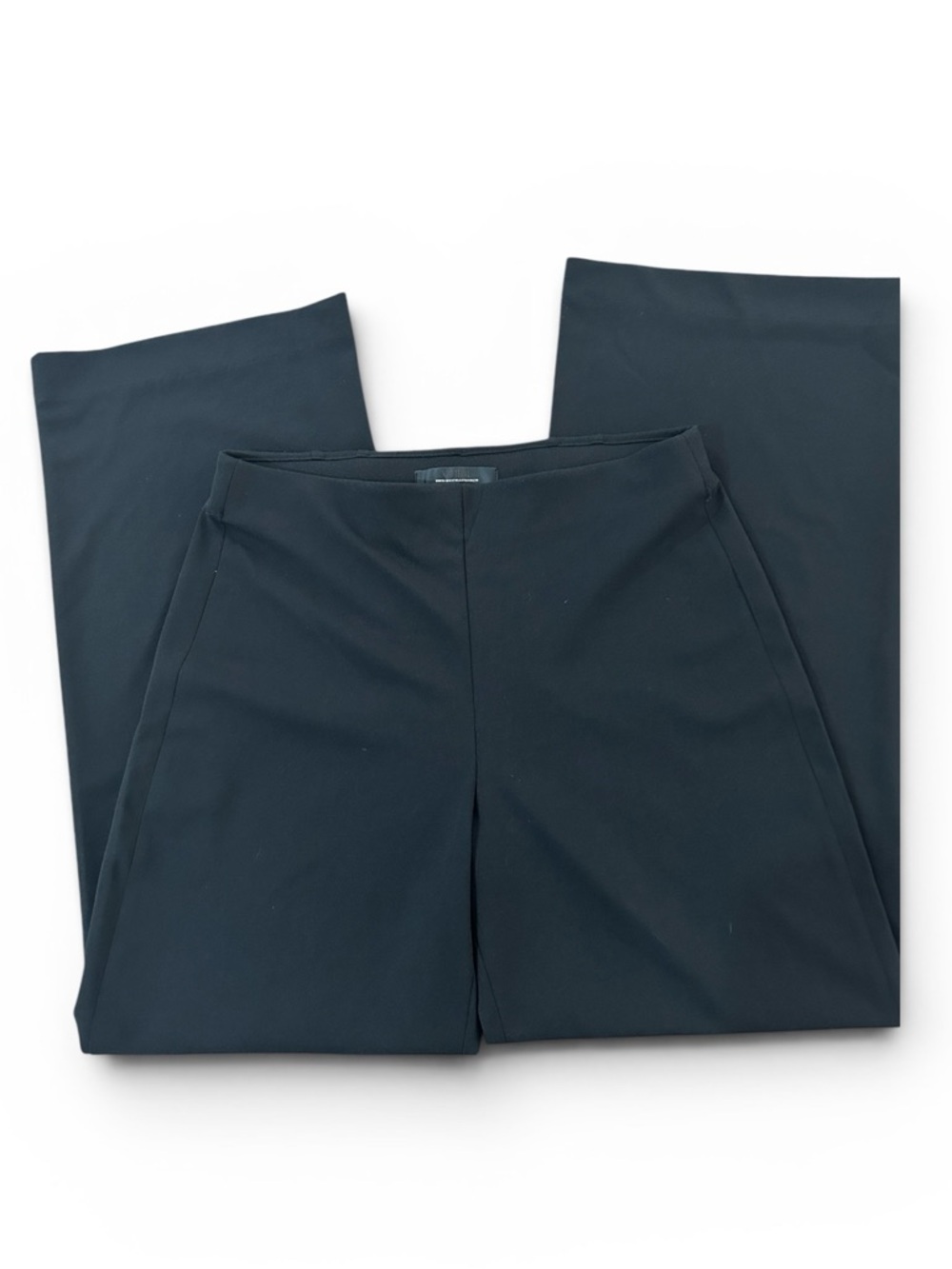 White House Black Market Black Wide-Leg Pull-On Pants